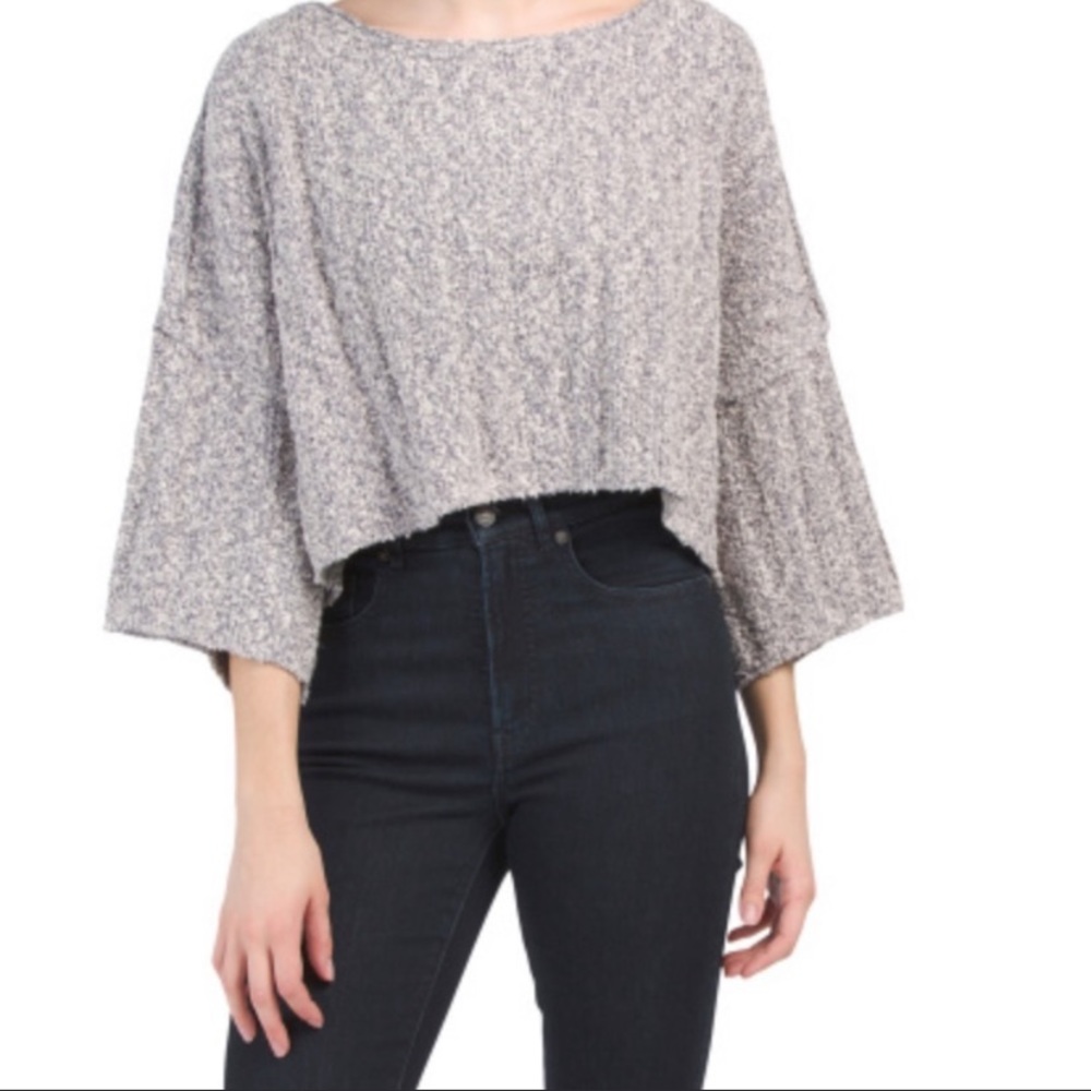 NWT Free People Good day Pullover cropped sweater size L